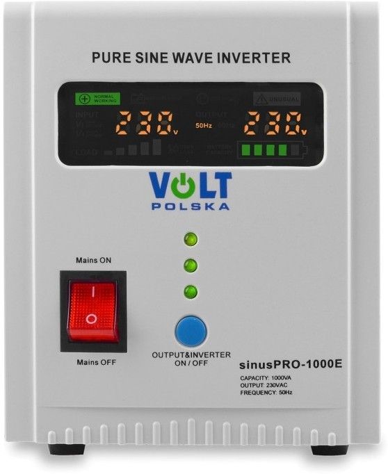 Гібридний ДБЖ/інвертор Volt Polska SINUS PRO 1000E 12V 220V (3SP091012E)