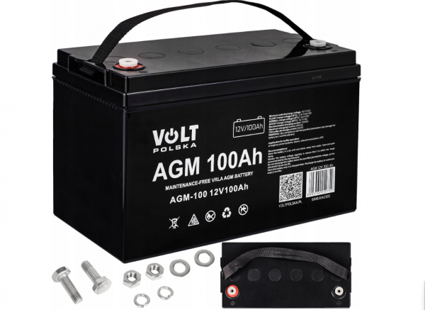 Акумулятор для ДБЖ/інвертора Volt Polska OPTI AGM 12V 100Ah (6AKUV100AG)